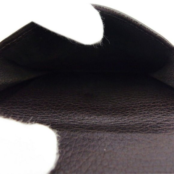 GUCCI two-fold wallet GG canvas beige canvas �~ leather used Authentic - Picture 8 of 9